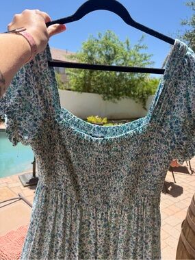 Lulu's Blue and White Floral Maxi Dress